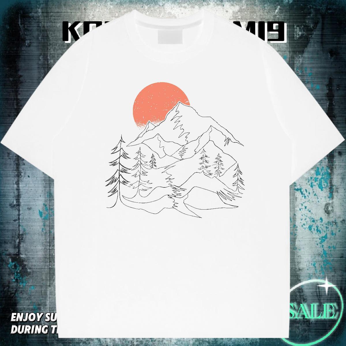 Wholesale Men Tops Tees Sport 230g 100% Cotton Custom Anime O-Neck Short Sleeve sun Man T Shirts 2024 Summer Top Tees