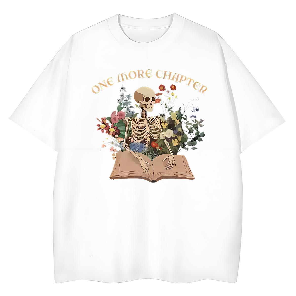 Fashion Casual Woman T Shirts 230g Pure Cotton Crew Neck Street skull Women Tees 5A Graphic Tops Shirt