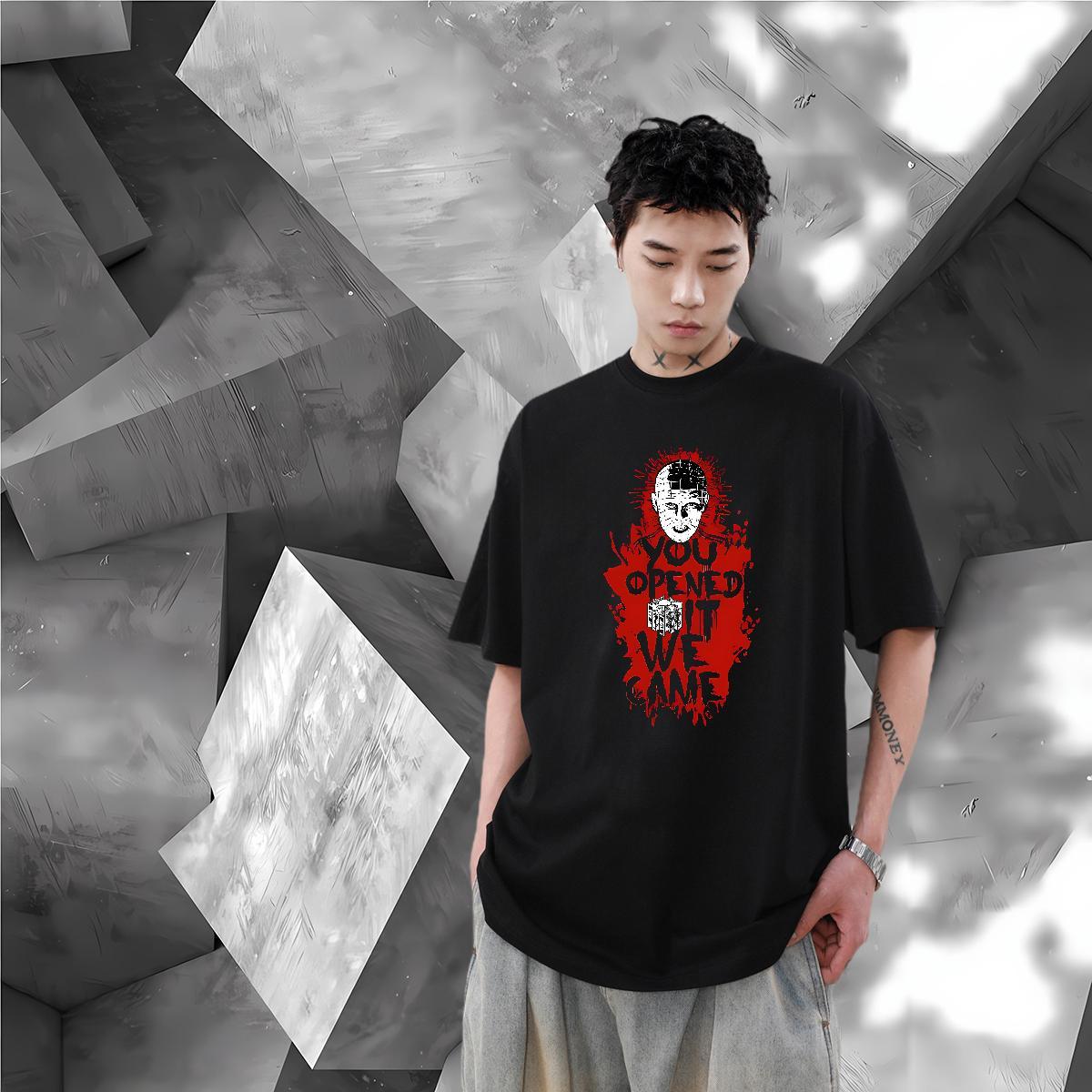 Customized Casual Daily Wear Tshirts skull Breathable Short Sleeve 100% Cotton 230g Mens T Shirts Loose Fit Custom Printing Clothes