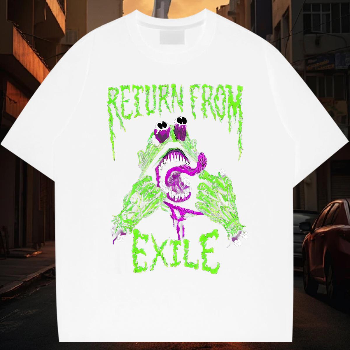 DIY Mens Tshirts 230g Cotton Summer Casual exile O Neck Short Sleeves T Shirts Men High Quality Custom Printing Clothes