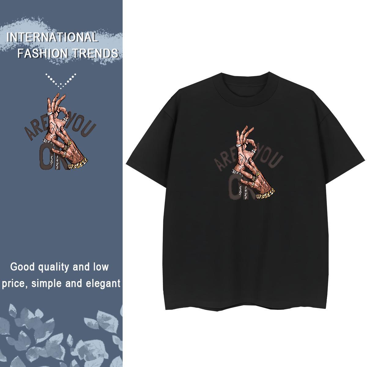 2024 Designer T Shirts Women 230g Pure Cotton Breathable Daily Outfit skull Women Tshirts Unisex Anime Print Tee Shirt