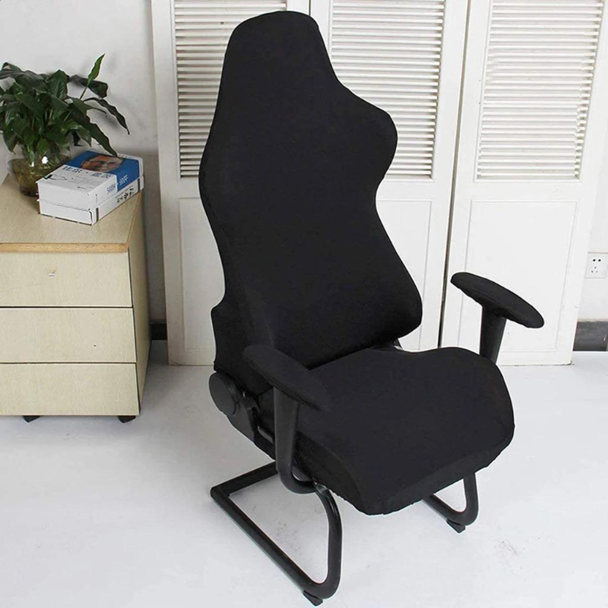 Ergonomic Office Computer Game Chair Slipcovers Stretchy Polyester Reclining Racing Gaming Covers 240821