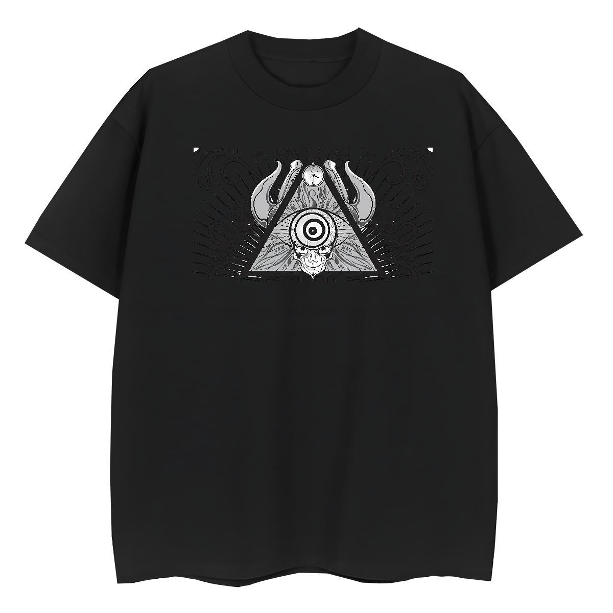 New Arrival T Shirt For Woman 100% Cotton 230g Comfortable Street Wear eye of the devil Woman Tshirt Female Graphic Polos