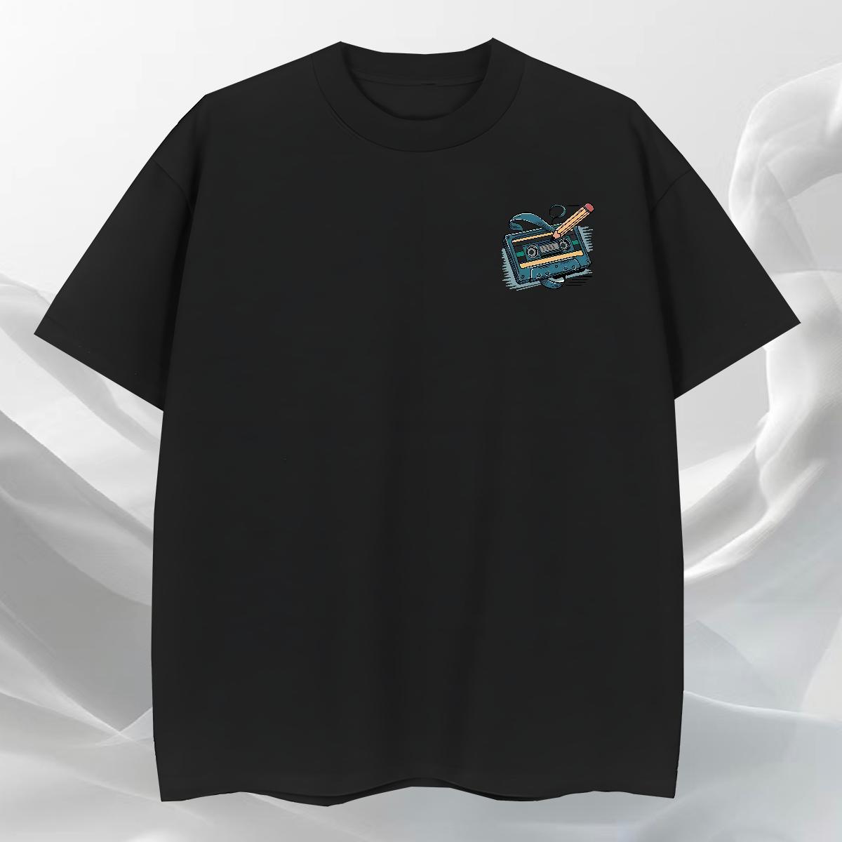 Cool Men Tees Outdoor 100% Cotton 230g Custom Cartoon Breathable Short Sleeve radio T Shirt For Man DIY Customized Top Tees
