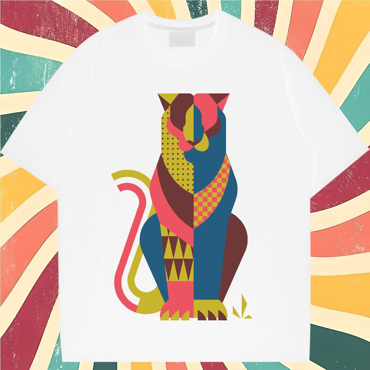 Fashion New T-Shirts for Women O Neck Short Sleeves 230g 100% Cotton Lady T shirt Anime Oversized cat Casual Sport Popular Wear