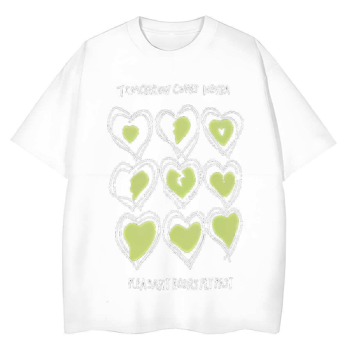 Popular Womens Tshirts 230g Cotton painting Street Casual T Shirts Women O Neck Short Sleeves Customized Print Tees Shirts
