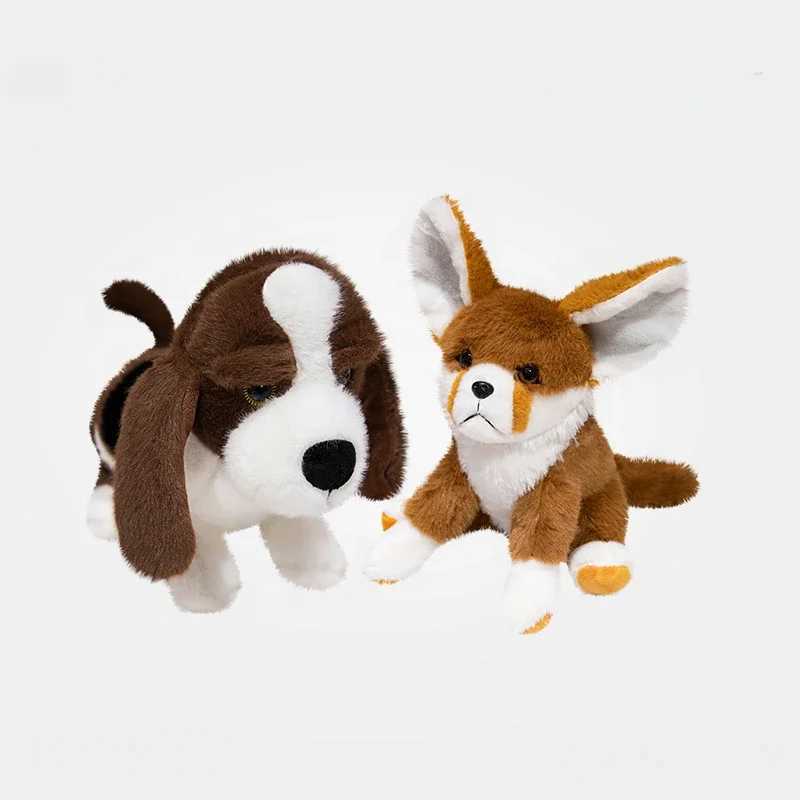 Cute yet silly dog ear fox plush toy simulates soft and smooth dog doll childrens birthday gift skin friendly W240821