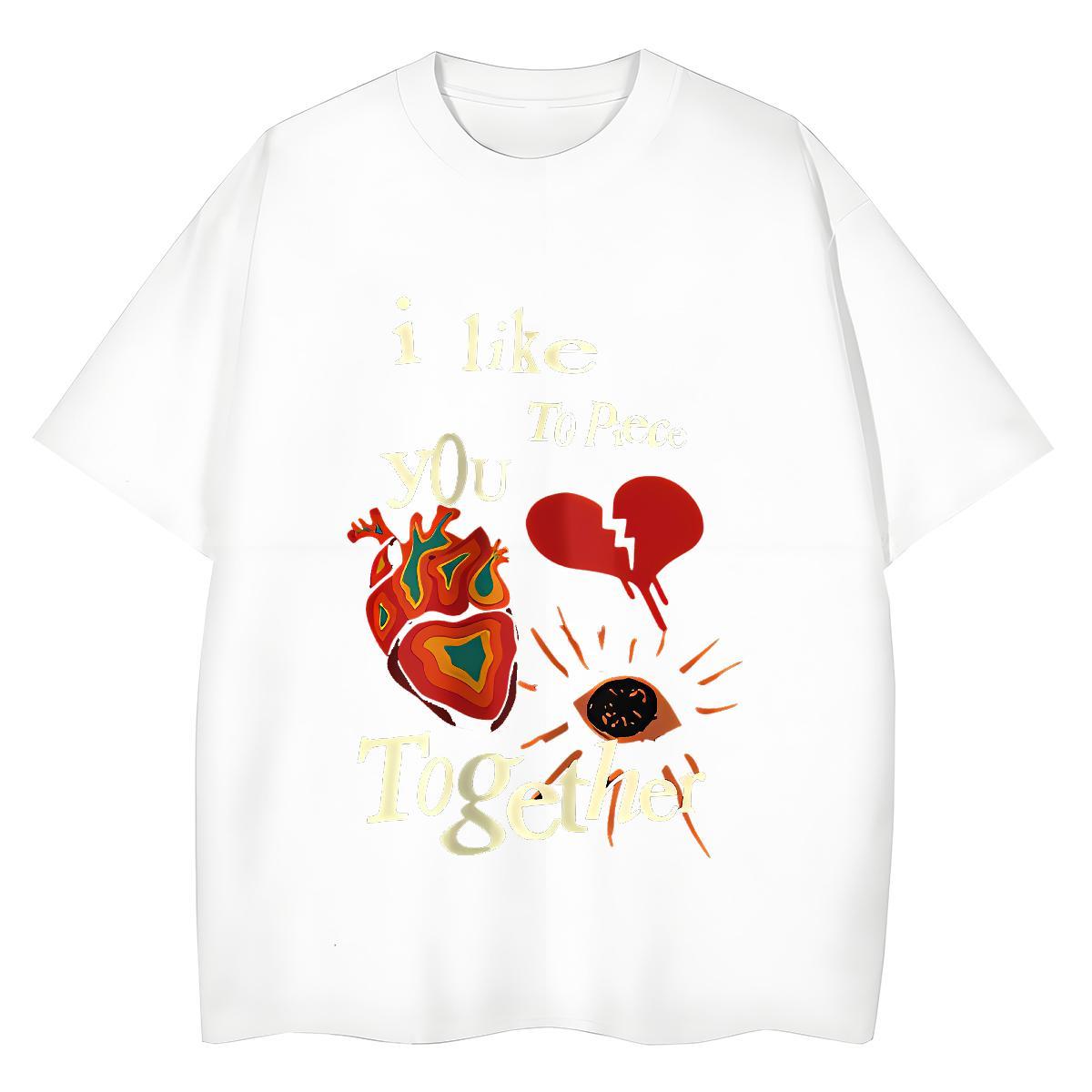 Designer Nice Couples T Shirts 230g 100% Cotton letter Daily Wear Woman T Shirts Breathable Oversized L-4XL Tops