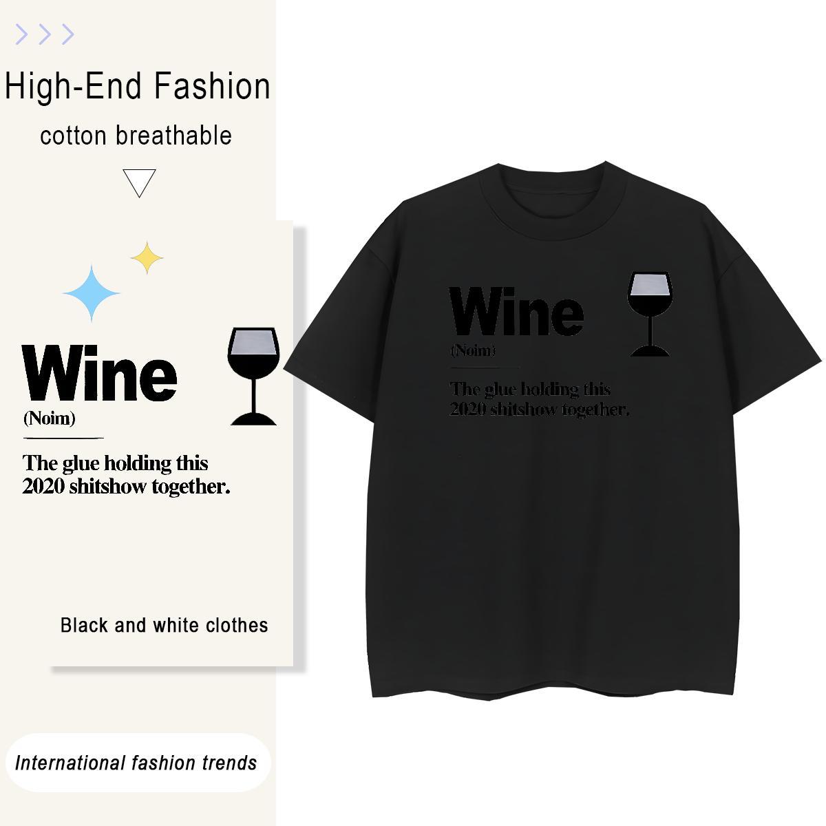 Cool Men Clothes T-Shirt Casual 230g 100% Cotton Floral Print Breathable Soft letter T-Shirts for Men New Arrival Polos