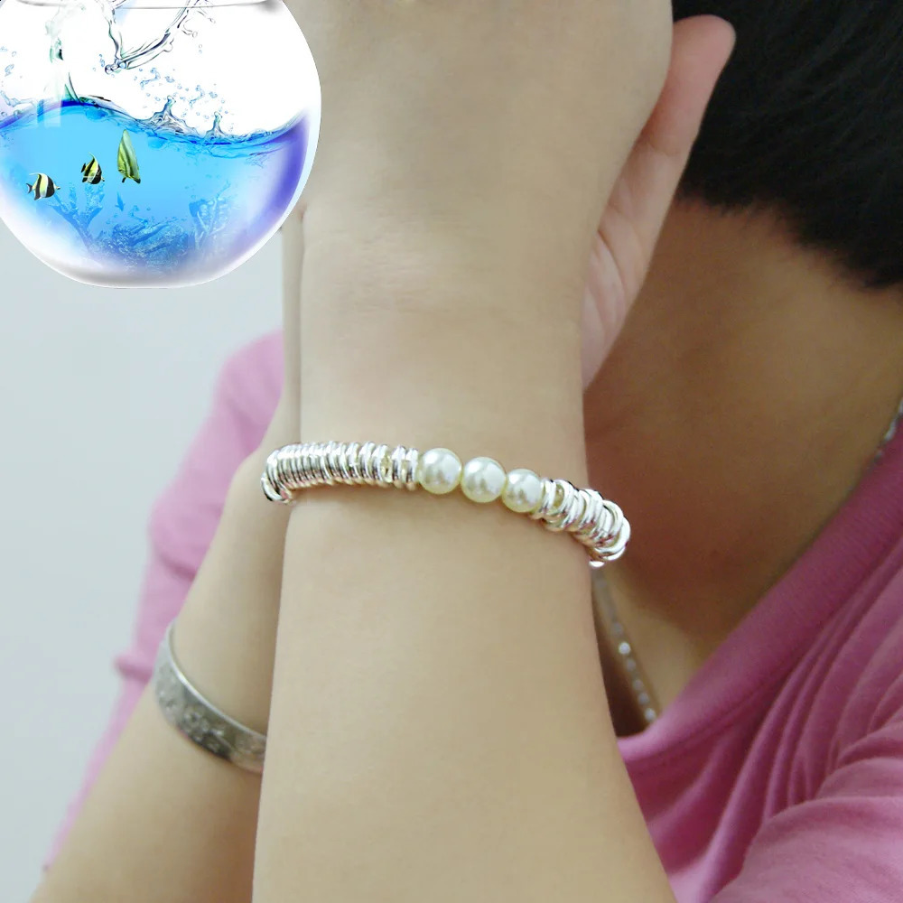 Fashion 925 Sterling Silver Pearl Multilayer Loop Bracelet Bangle for Women Versatile Elegance Geometric Party Jewelry Single 240812