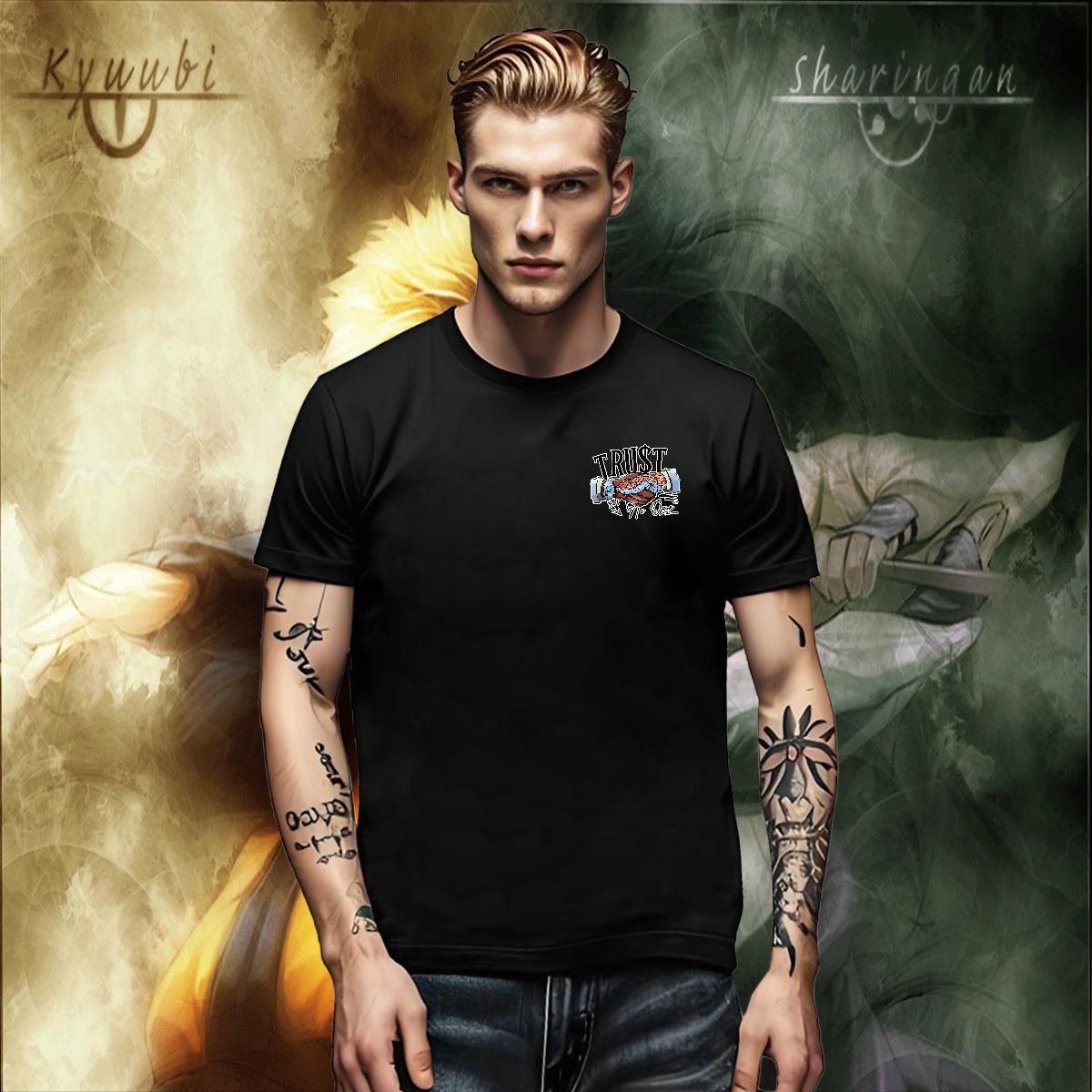 Fashion Design Casual Men Tees trust Breathable Short Sleeve 230g Pure Cotton T-Shirts for Men Comfortable Anime Tops Tees