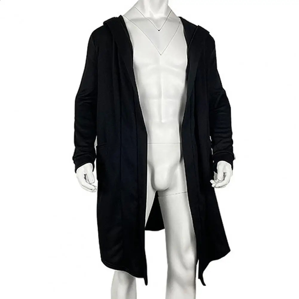 Winter Clothing Fashionable Mens Winter Windbreaker Stylish Hooded Long Coat for Cold-proof Comfort Ideal for Autumn Winter 240822