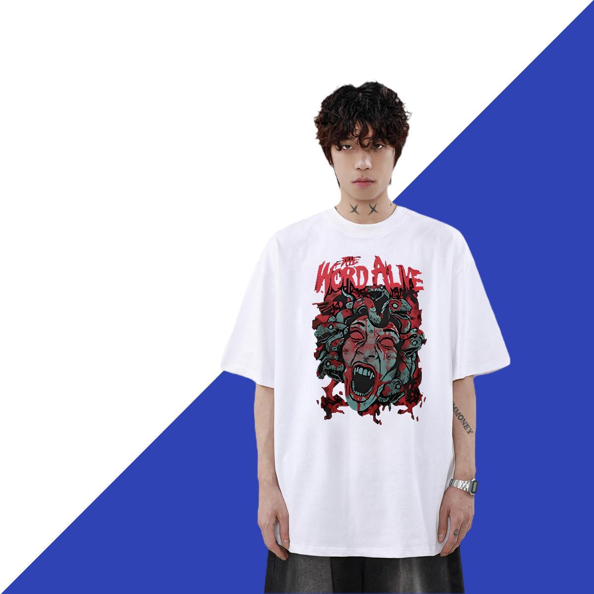 Designer Fashion Home Outdoor Tshirts scary Breathable Short Sleeve 230g 100% Cotton T-Shirts for Men TOP Quality Asian Size Tops Shirt