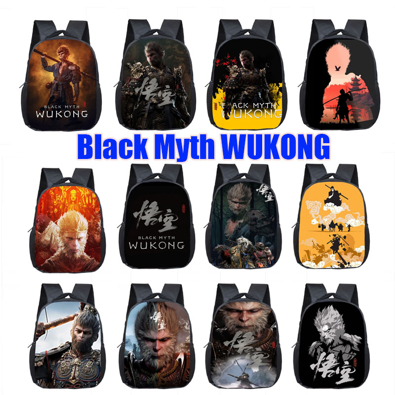 2024 New Black Myth Wukong game surrounding student backpack cartoon bag kindergarten 3-5 year old children bag