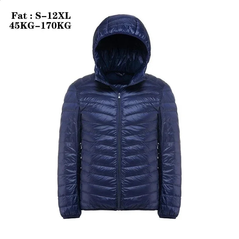 Ultra fine mens spring jacket highquality ultra light down 90% white duck hooded portable w240822