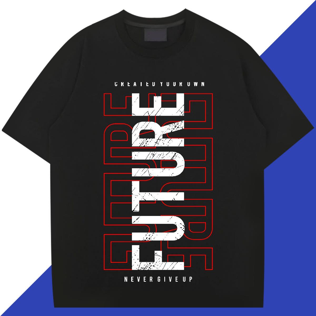 Loose Fit Tshirts Hip Hop Street 230g Pure Cotton Cartoon Print Breathable Short Sleeve letter Men T Shirts Fashion Designer Tops