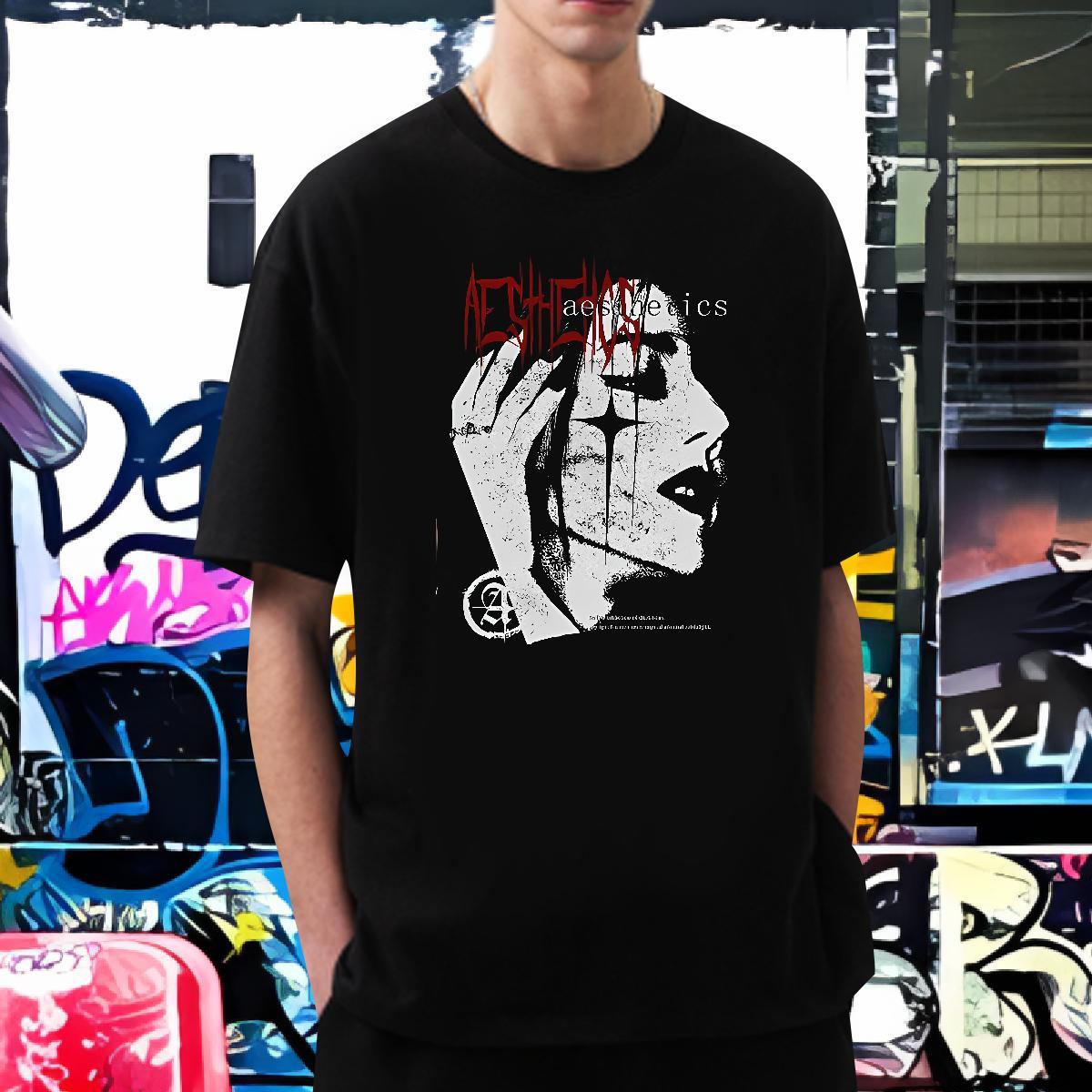 Classic hand T Shirts Men Street wear Hip Hop Tshirts 230g 100% Cotton Fashion Designer Breathable Short Sleeve Custom Big Size Tops