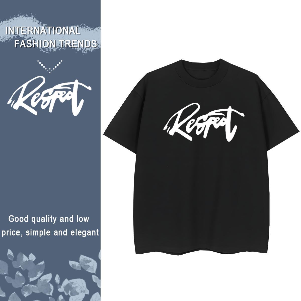 Female Couples T Shirts 100% Cotton 230g letter Daily Outfit Women T Shirts Breathable Soft Oversized Clothings