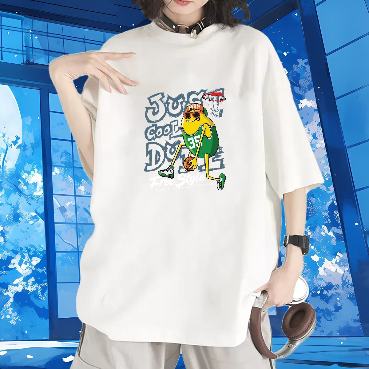 High quality Women Tees 230g Cotton role Hip Hop T-Shirts Breathable Short Sleeve Skull Polos
