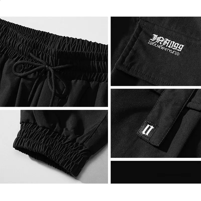Streetwear Mens Hip Hop Jogging Pants Casual Men Trousers Big Size Loose Sweatpants Male Multi Pocket Harem Pants 5XL 240822