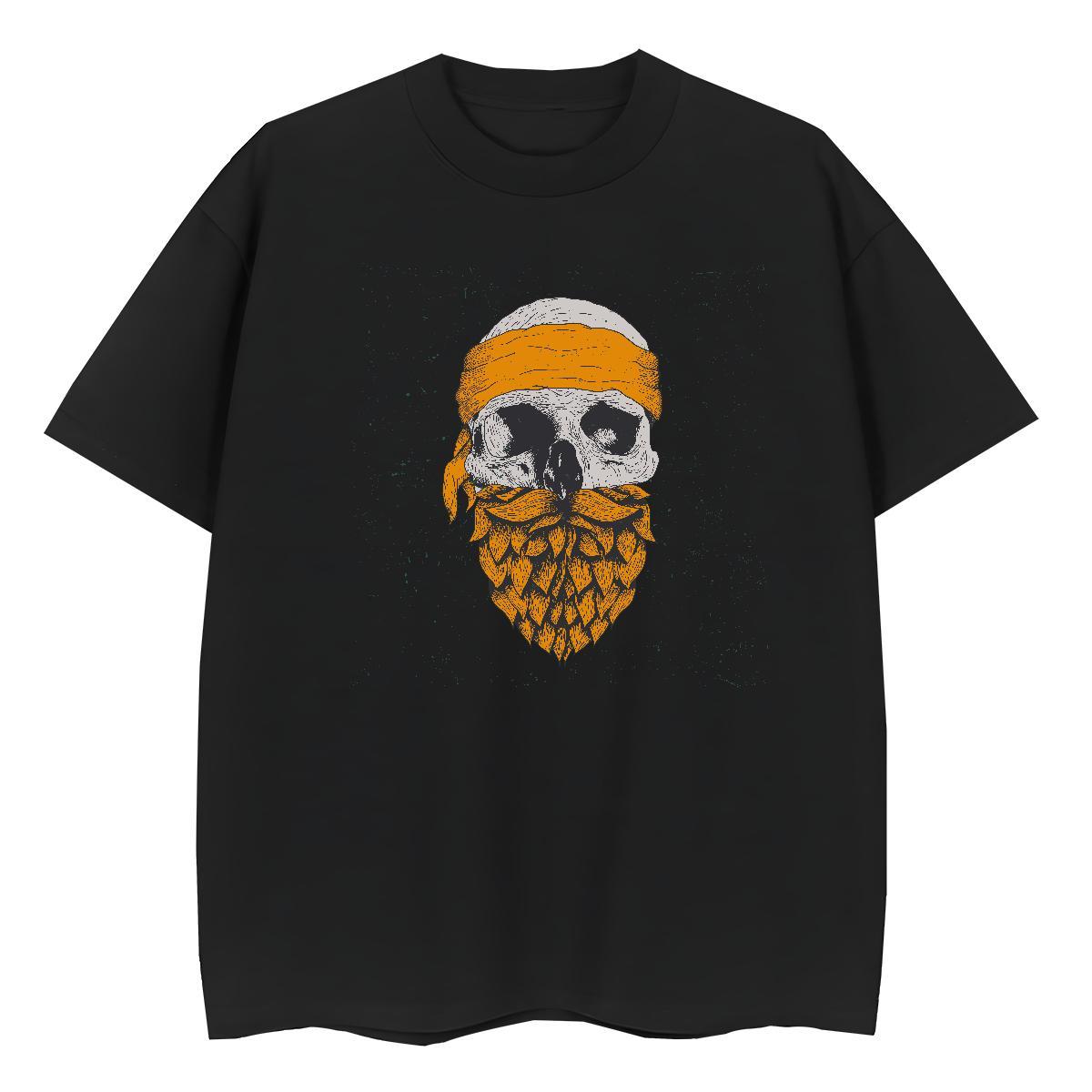2024 DIY Woman T Shirts 230g Pure Cotton Short sleeve Soft Daily Outfit skull Women Tshirts Wholesale Black Oversized Tops Tees