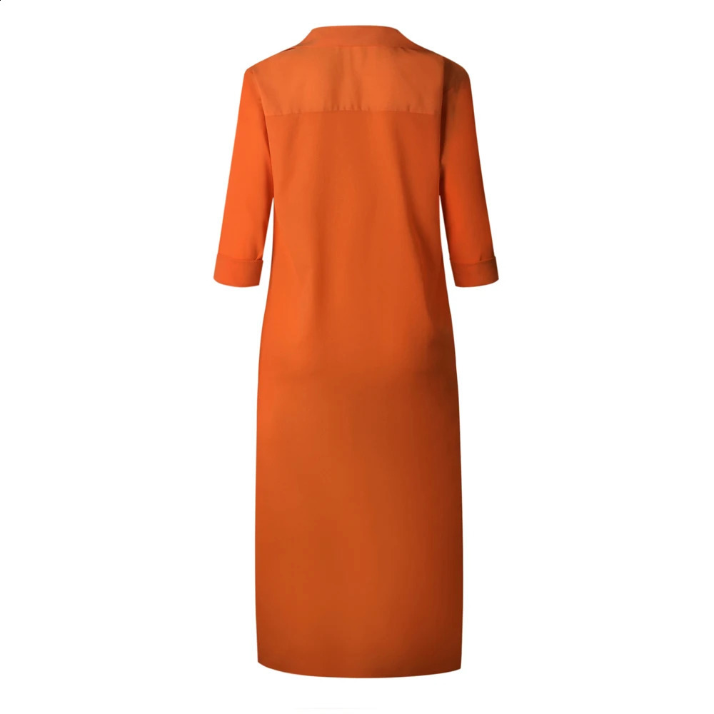 Jocoo Jolee Autumn Winter Button Side Split Long Dress Women Solid Casual Loose Dress Ladies Long Sleeve Midi Dresses Vestidos 240822