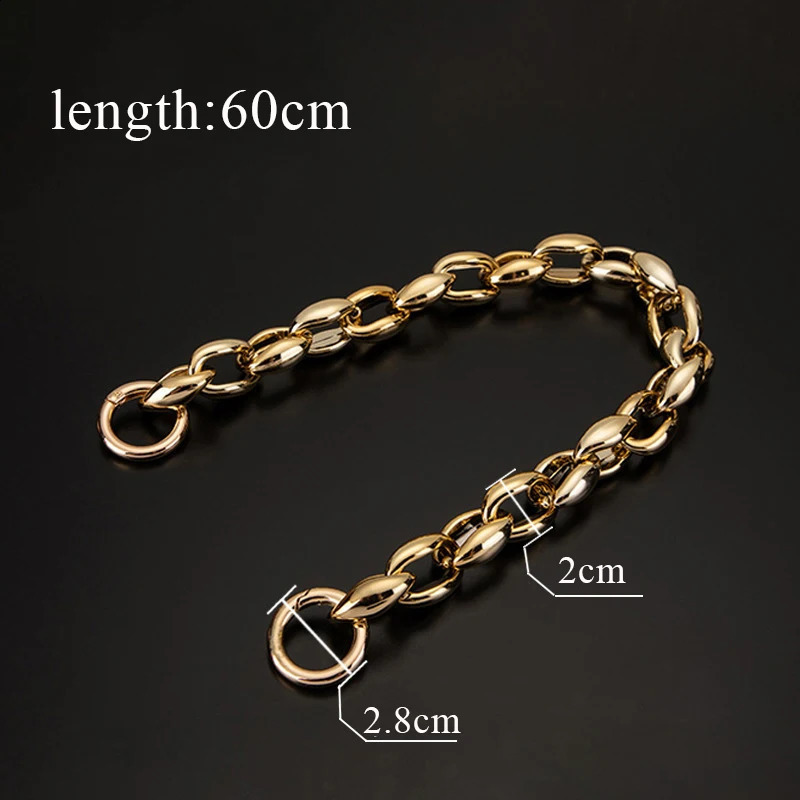 Multicolor Bag Chain Accessories Gold Womens Shoulder Bag Chain Acrylic Bag Chain Strap Crossbody Bag Parts Belt Chain for bags 240821