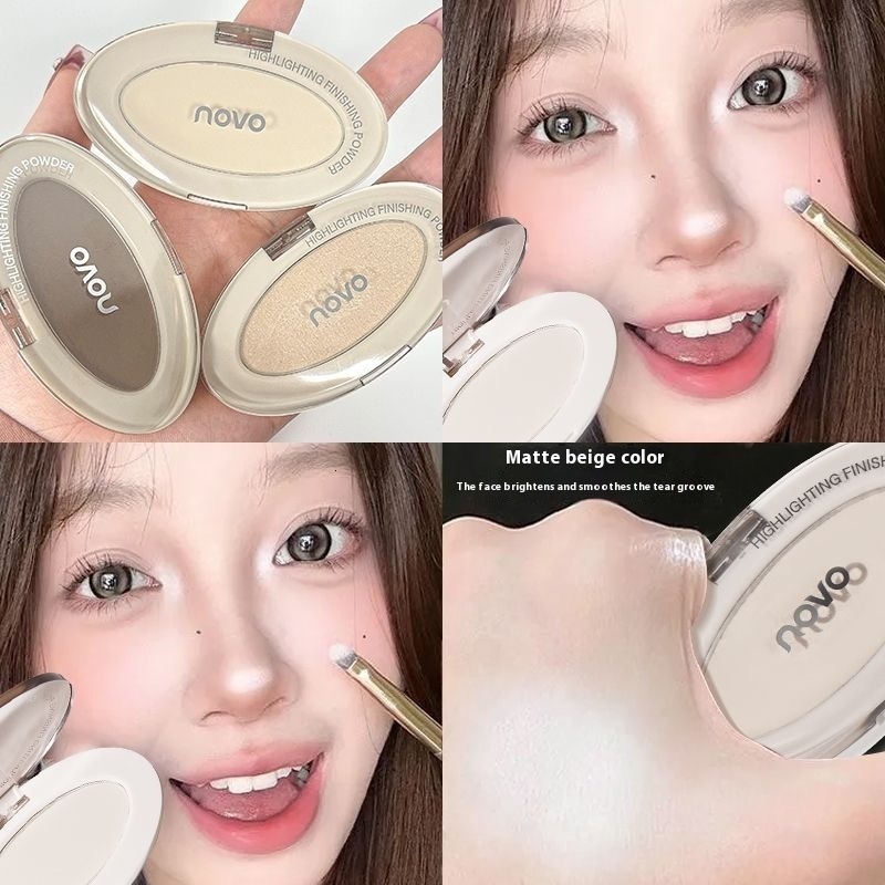 Versatile Novo Face Contouring Palette - Soft Sheen Shadow and Highlight Powder Set