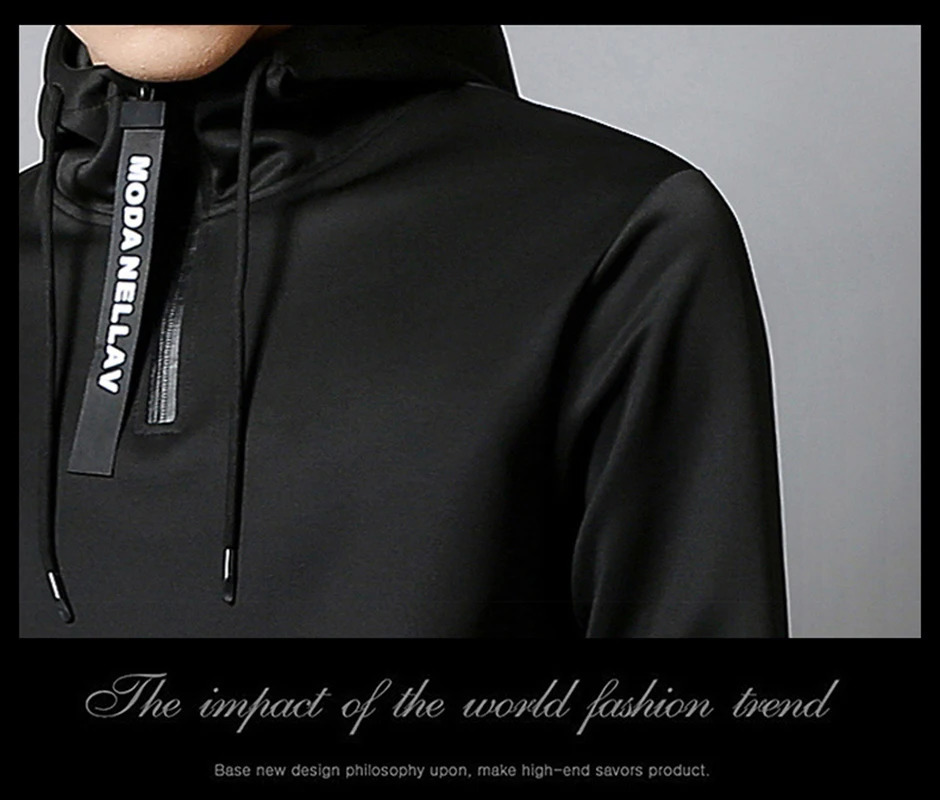 Autumn Winter Mens Tracksuit Warm Casual High Quality Hooded SweatshirtsSweatpants 2 Piece Set Street Jogging Clothing 240821
