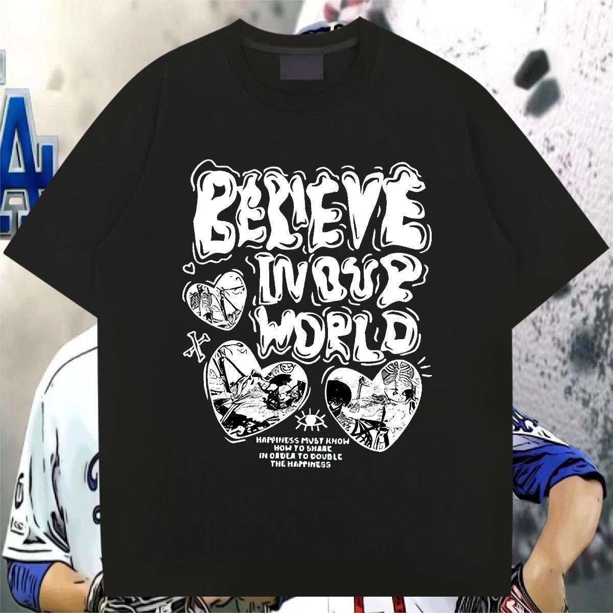 Fashion New Men Tshirts 230g Pure Cotton Street letter Short Sleeve Soft Men T Shirts TOP Quality DIY Wear