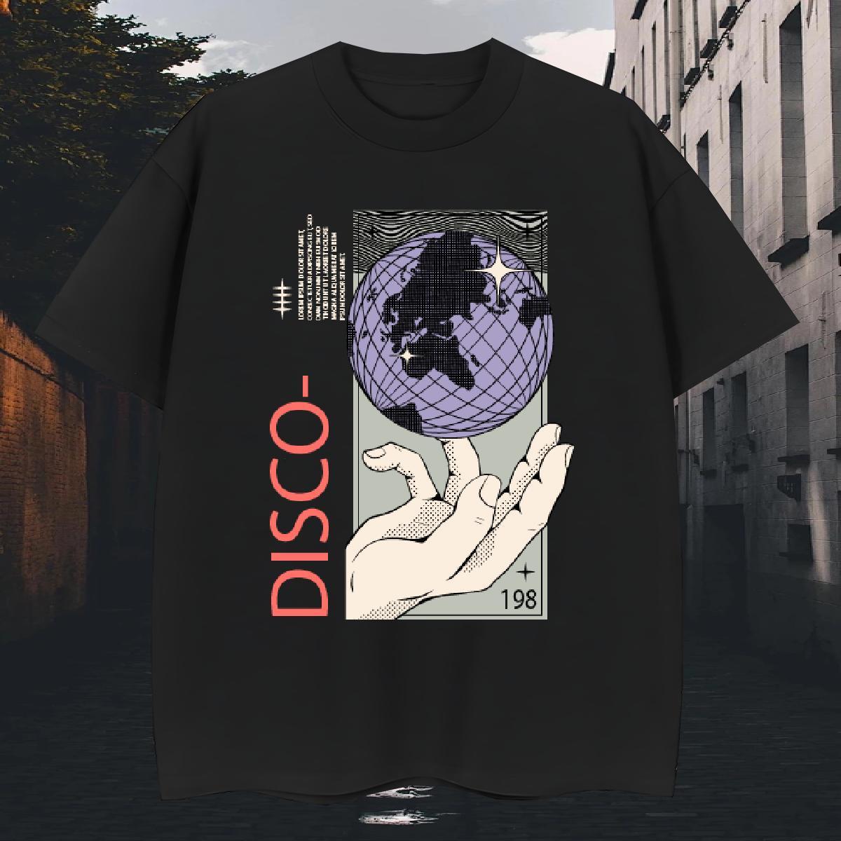 Unisex Men Clothes T-Shirt Hip Hop 230g 100% Cotton Custom Print Oversized Crew Neck Breathable earth T shirt New Arrival Tshirts