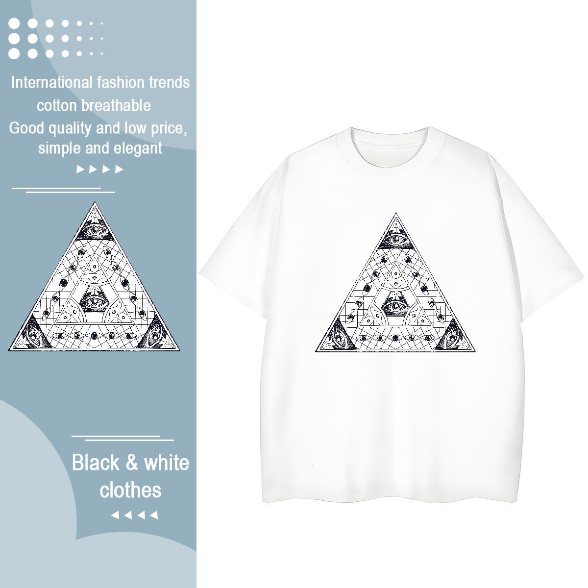 2024 Casual Woman T Shirts 100% Cotton 230g O-Neck Short Sleeve Sports Casual eye of the devil Womens Tshirts Free Shipping Customized Tops