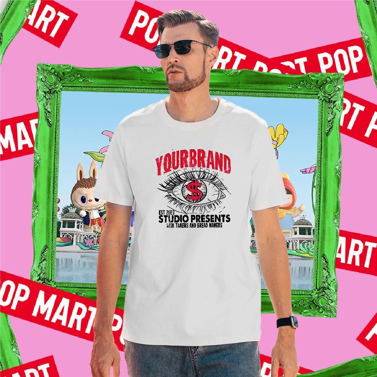 DIY Home Outdoor Men Clothes T-Shirt eyes Short Sleeve O-Neck 230g Cotton Man T Shirts Wholesale Plus Size Cartoon Top Tees