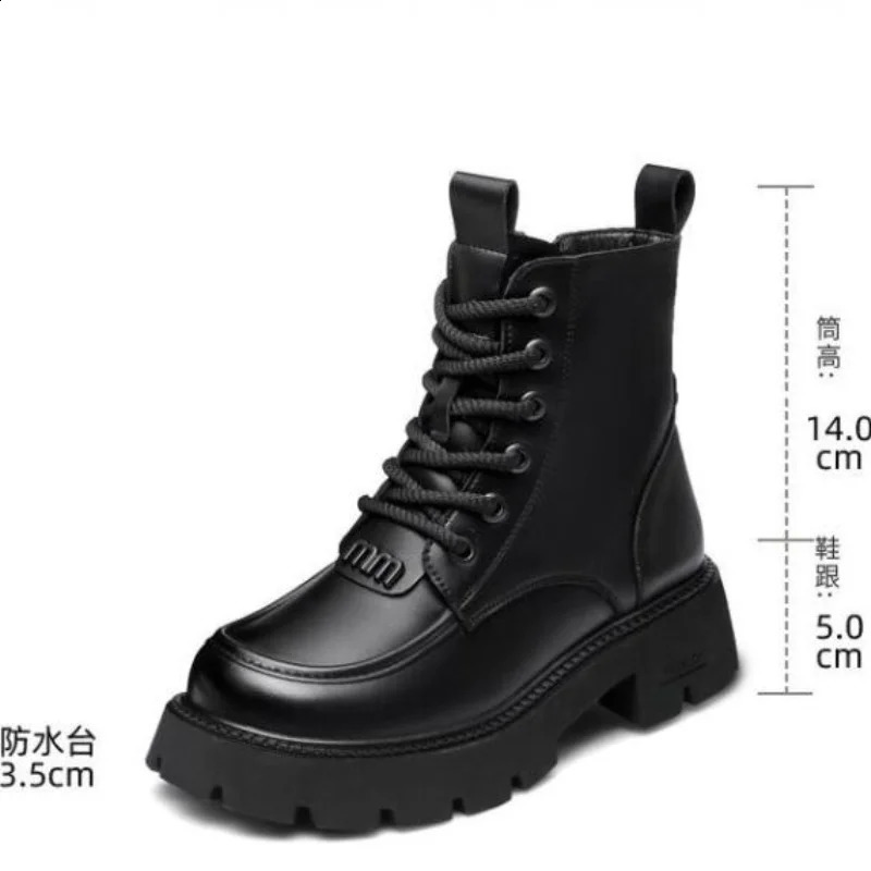 Fur integrated Snow Boots Wool Womens Boots Winter Velvet anti Cold Womens Shoes Warm Cotton Shoes Lamb Wool Cotton Boots 240820