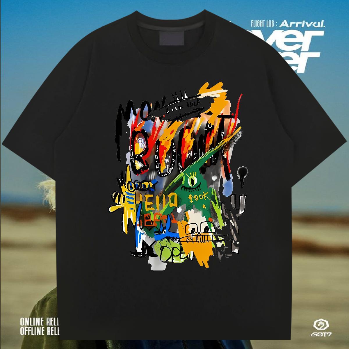 Fashion Design Men Tees 230g Pure Cotton Outdoor graffiti O-Neck Short Sleeve Men T Shirts Cool DIY Logo Oversized Tops Shirt