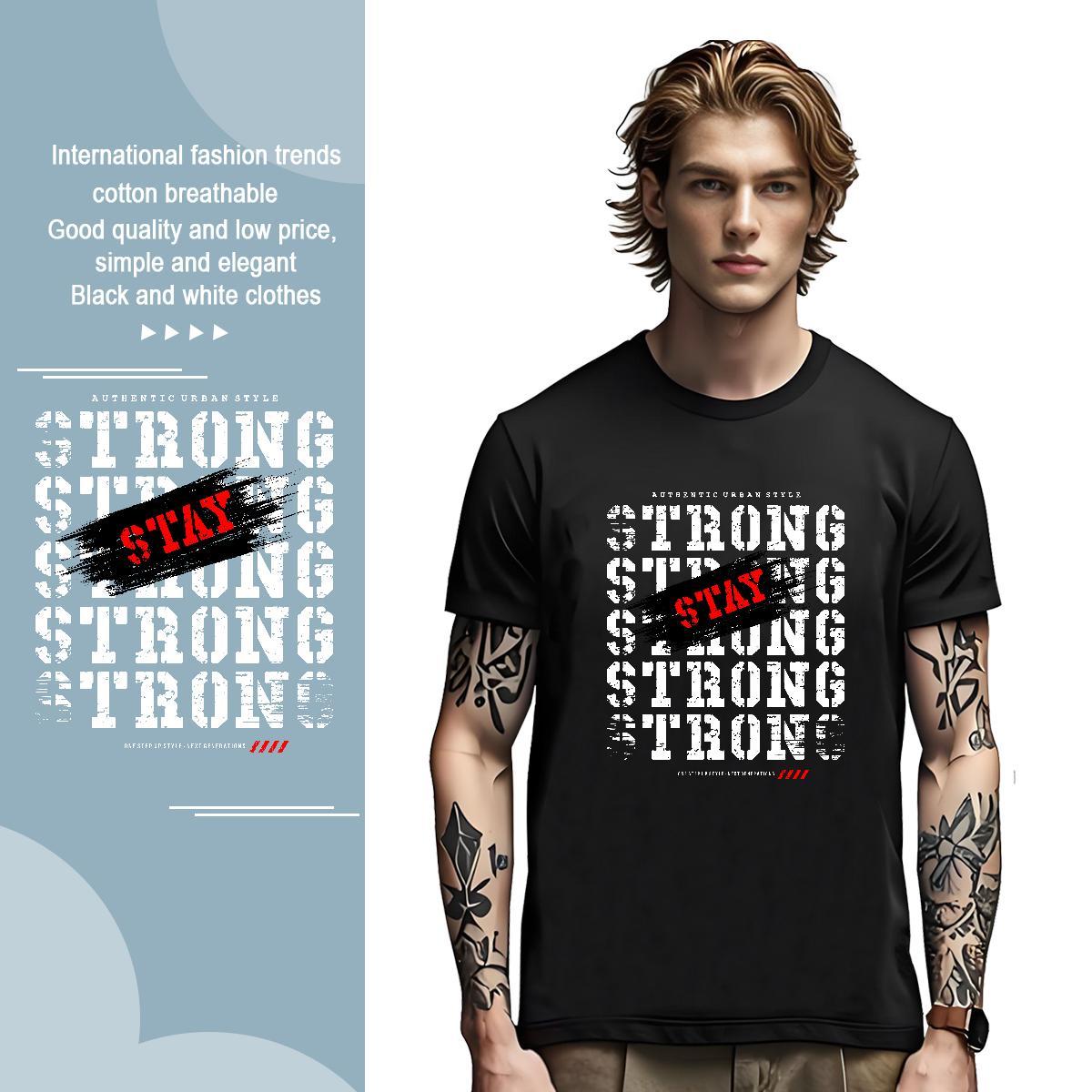 Loose Fit run Mens T Shirts Summer Casual Men Tees 230g Cotton Fashion Designer O Neck Short Sleeves White Plus Size Wear