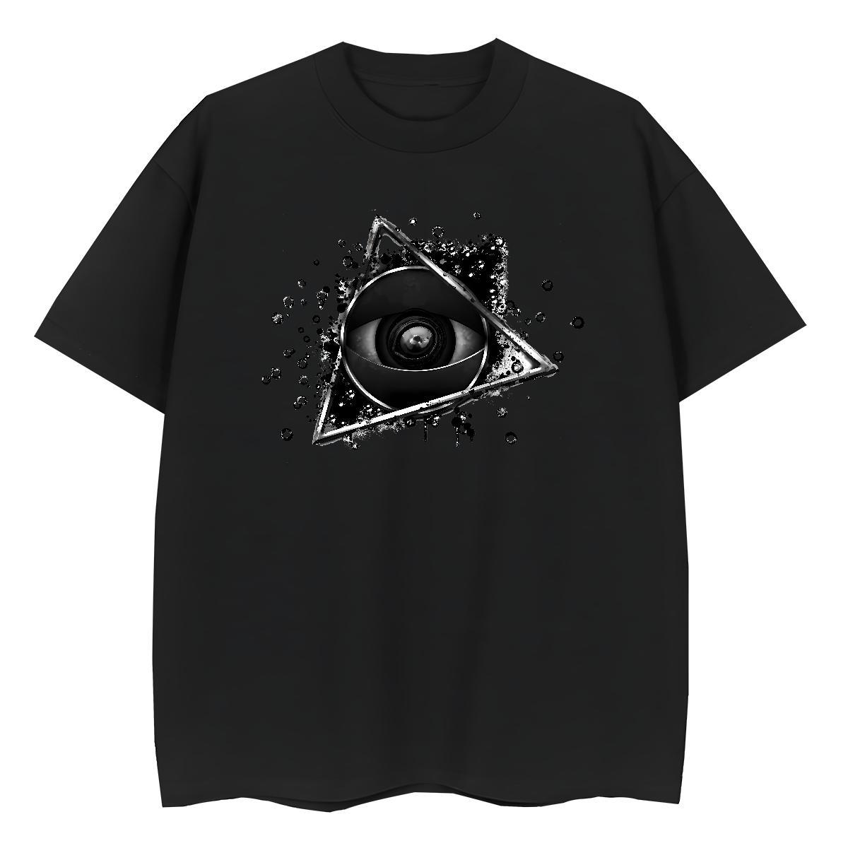 2024 Women T Shirts 230g 100% Cotton Breathable Spring Summer eye of the devil Couples T Shirts Loose fit Custom Print Oversized Tees Shirts