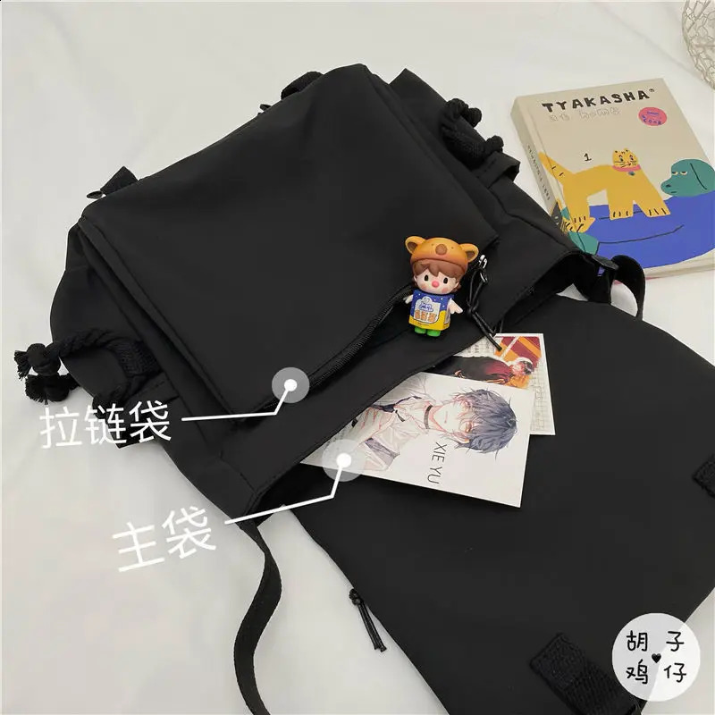 Nylon Handbags Shoulder Bag Large Capacity Crossbody Bags Men Harajuku Messenger Bag Student School Bags 240821