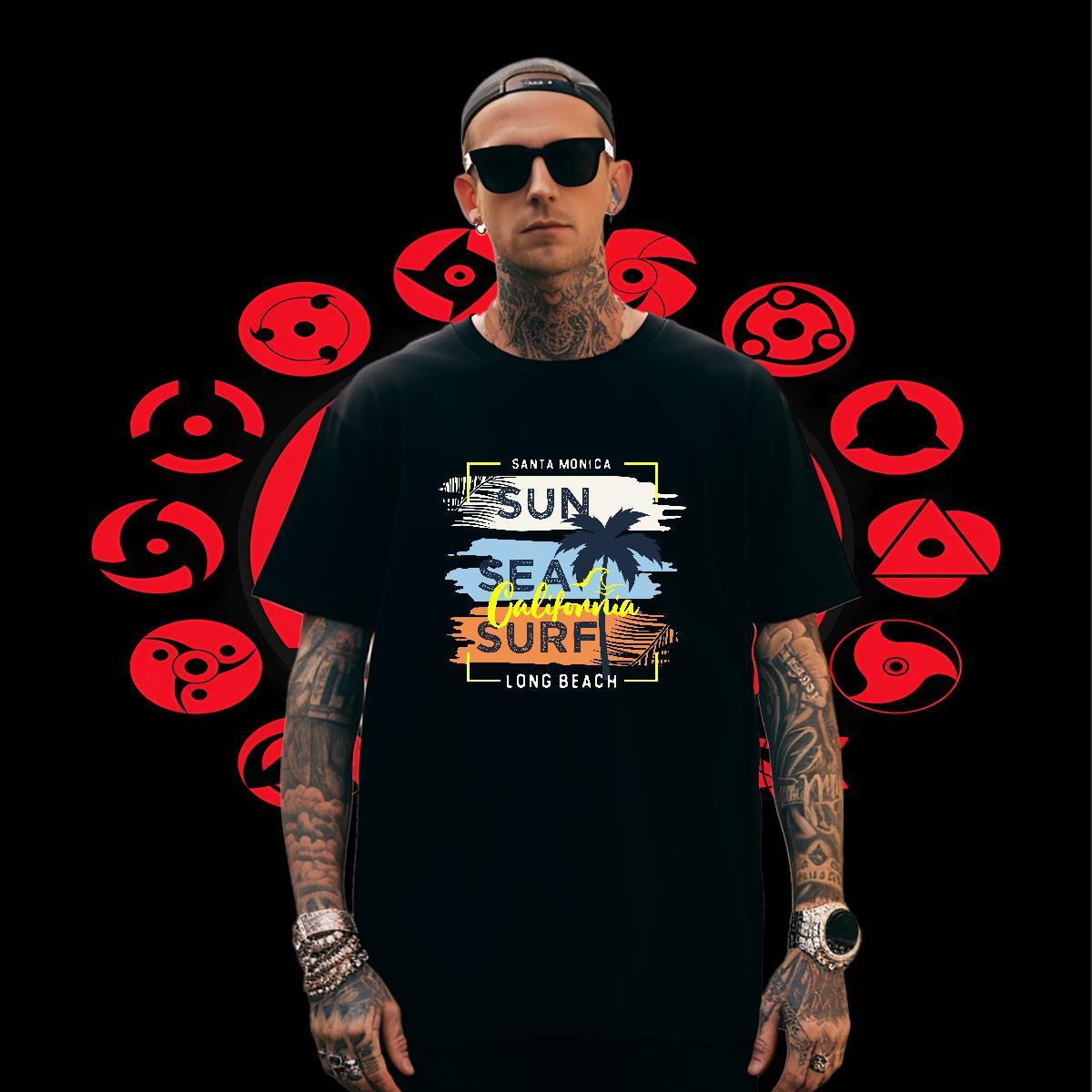 Cool Men Tops Tees Home Outdoor 230g 100% Cotton Custom Printing Breathable Short Sleeve tree T shirt Designer Fashion Tshirts