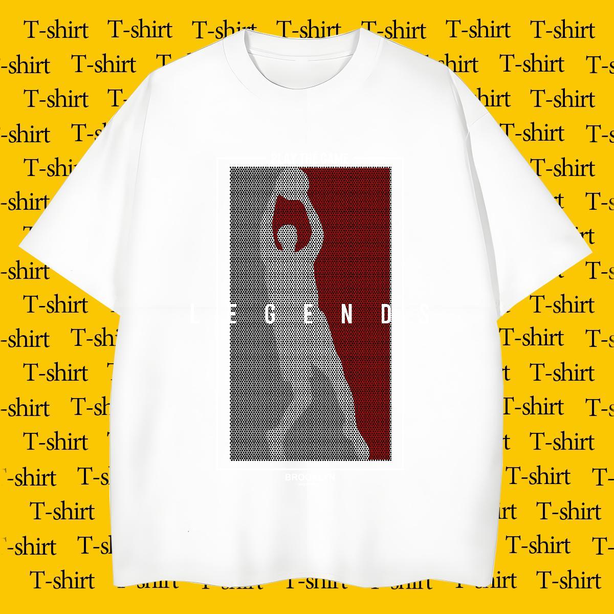 Comfortable Couples T Shirts Daily Wear 230g 100% Cotton DIY Printed Crew Neck basketball T Shirt For Man Custom Clothes