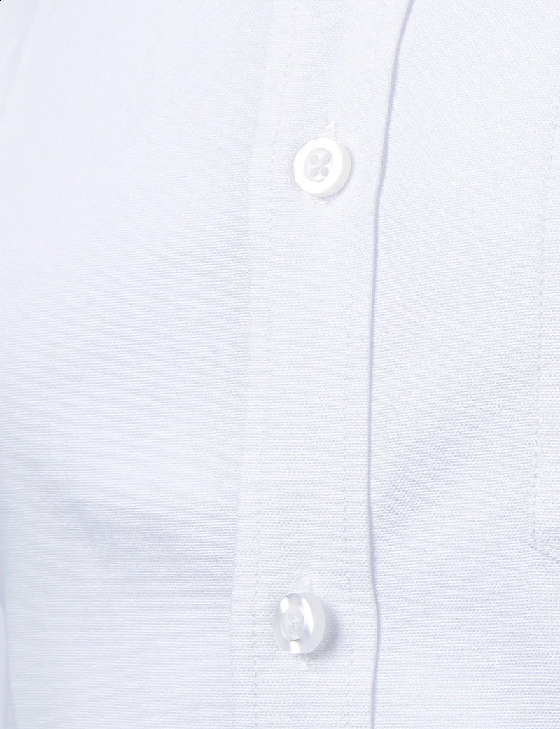 Mens White Oxford Cotton Dress Shirts Casual Button Down Slim Fit Shirt Men Long Sleeve Formal Business Top Blouse Chemise Homme 240822