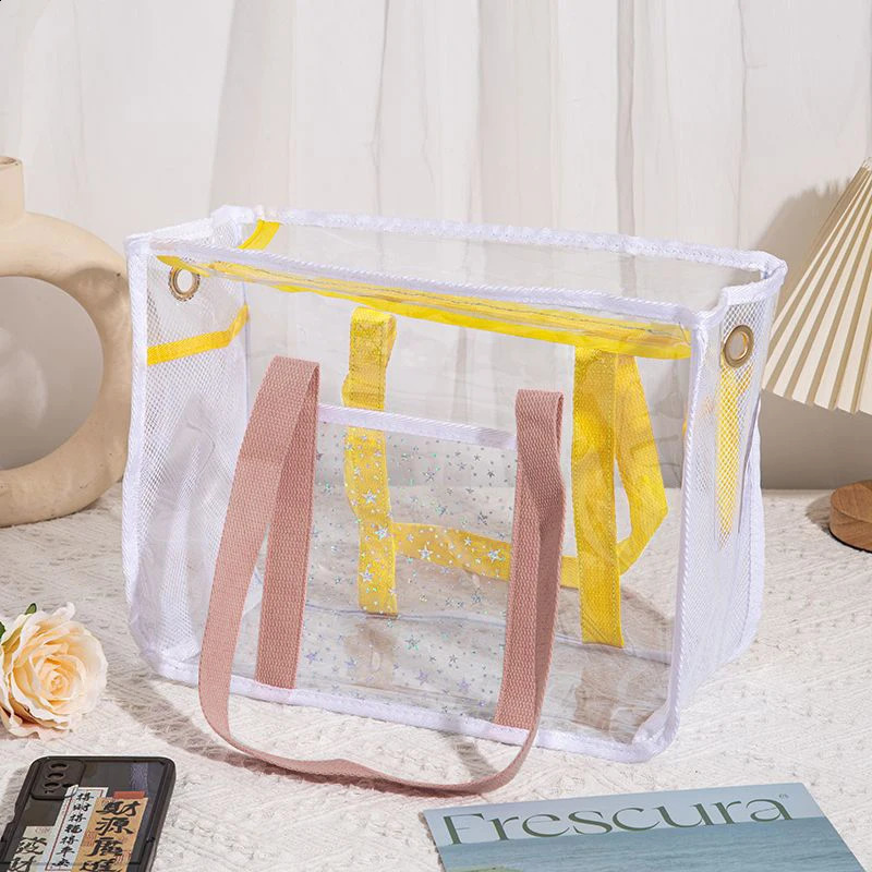 New Free Shipping Designer Bag Korean Version Instagram Large Capacity Beach Shoulder Portable Travel PVC Waterproof Mom Washing Fiess Swimming Bag