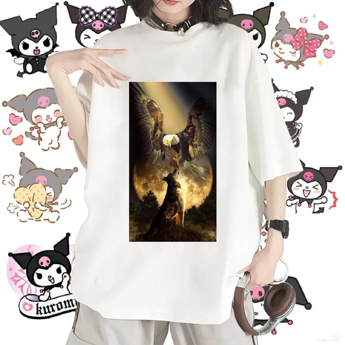 New Arrival Woman T Shirts Breathable Crew Neck 230g 100% Cotton Couples T Shirts Oversized eagle Sport 5A Top Shirts