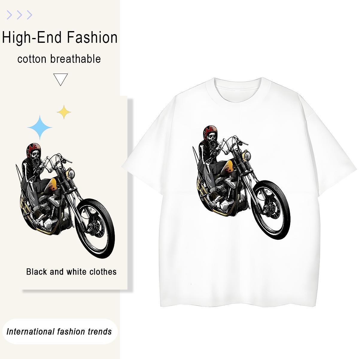 Fashion Casual Womens T Shirts 100% Cotton 230g Short sleeve Soft Sports Casual skull Couples T Shirts Lady DIY Logo Tees