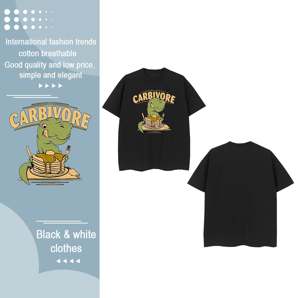 New Women T Shirts Breathable Crew Neck 100% Cotton 230g Unisex Tshirts Skull dinosaur Street Wear 5A Clothings