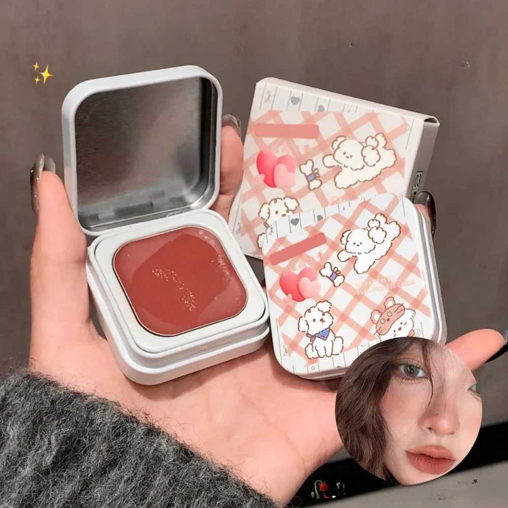 Multi-function B Cream Natural Cheek Face Rouge Cute Iron Box Ber Mud High Color Rendering Smooth Brightening Skin ToneXJ241225