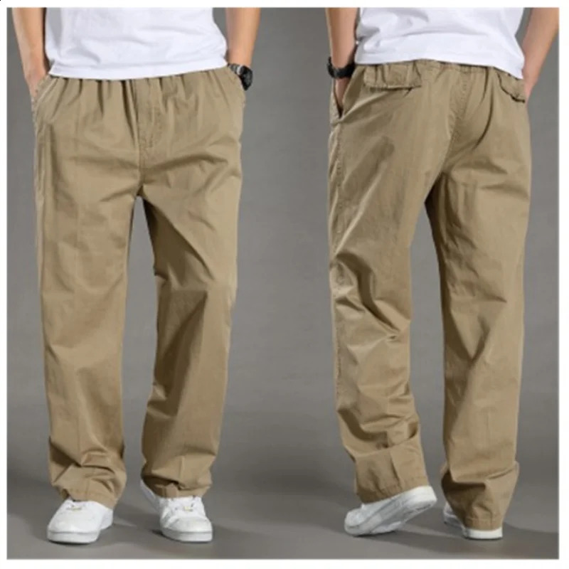 FGKKS Outdoor Casual Pants For Men Solid Color Large Pocket Breathable Pants High Quality n Casual Pants For Men 240822