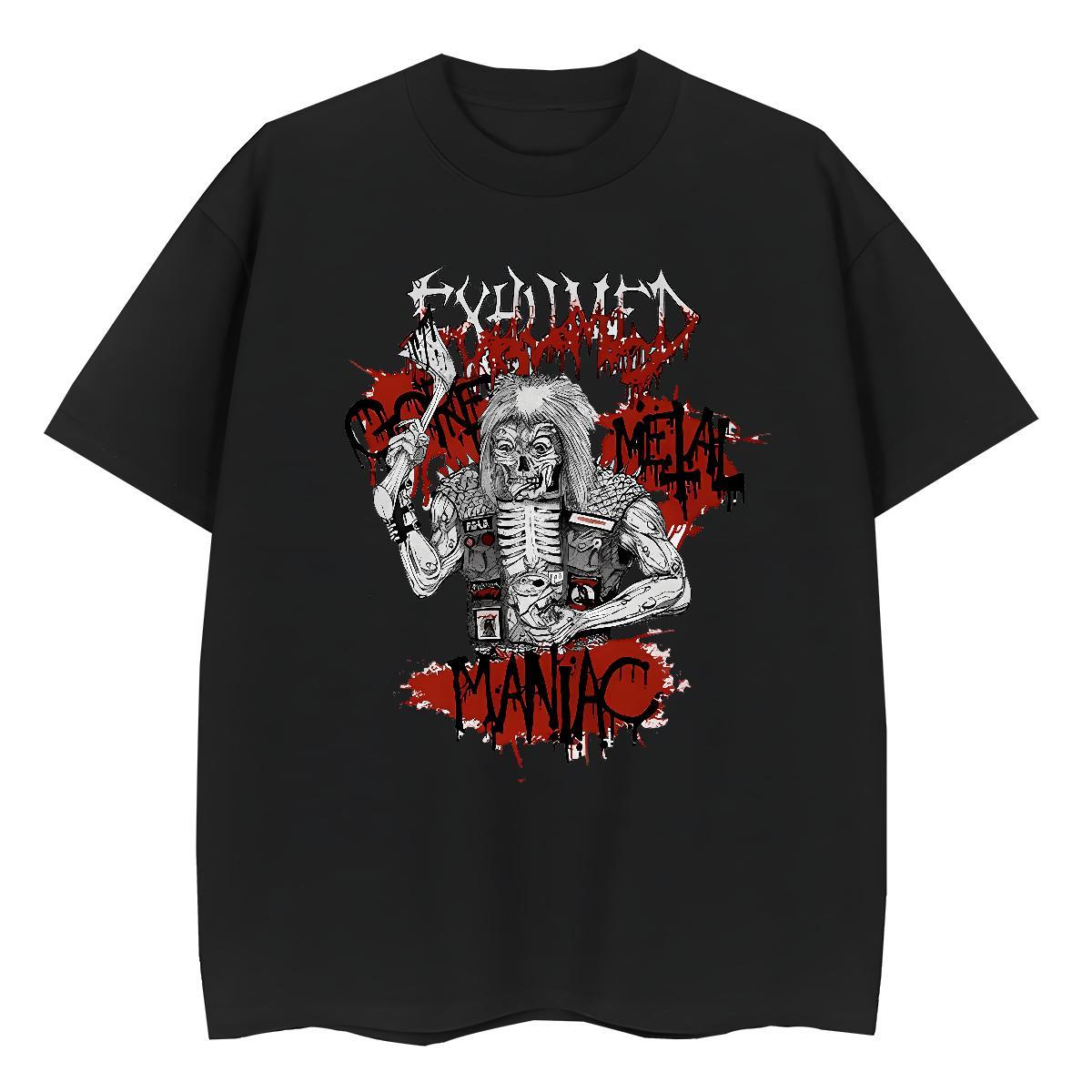 Brand Tshirt for Man Woman 230g Cotton scary Home Outdoor T Shirt For Woman Round Neck Short Sleeve Anime Oversized Tops Tees