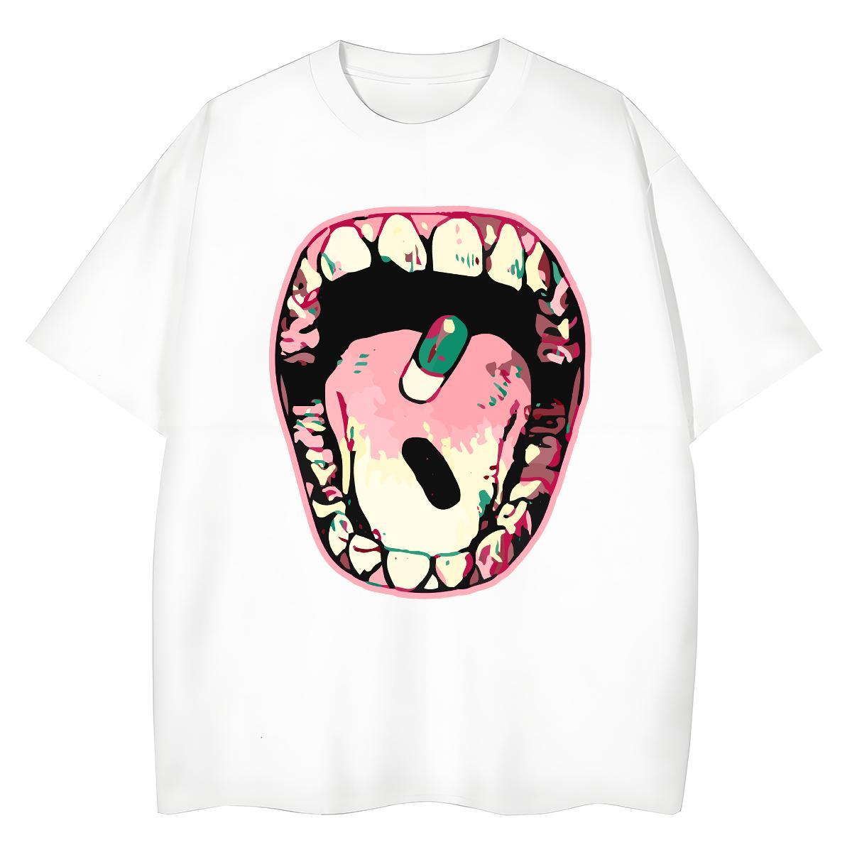 2024 Designer T-Shirts 100% Cotton 230g Breathable Hip Hop painting Womens Tshirts Female Oversized L-4XL Tops Tees