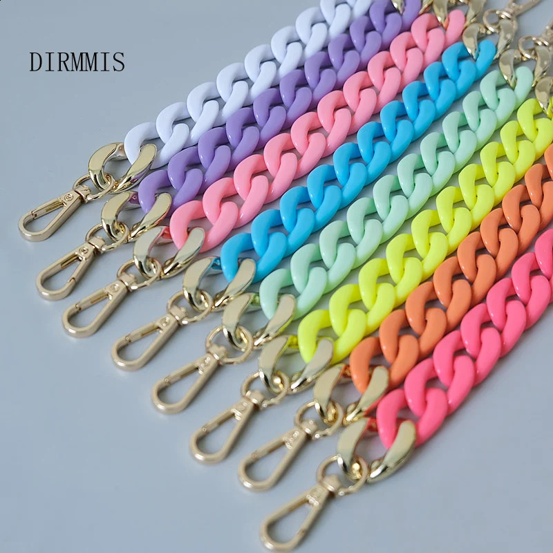 Woman Bag Accessory Detachable Parts Replacement Chain White Beige Resin Phone Strap Women Acrylic Shoulder Chain 240821